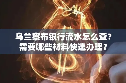 乌兰察布银行流水怎么查？需要哪些材料快速办理？