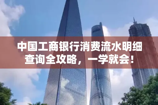 中国工商银行消费流水明细查询全攻略，一学就会！