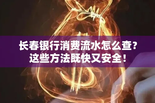 长春银行消费流水怎么查？这些方法既快又安全！